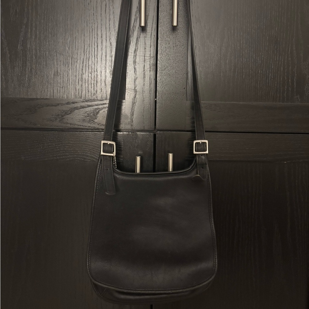 Coach Dark Black Leather Bag